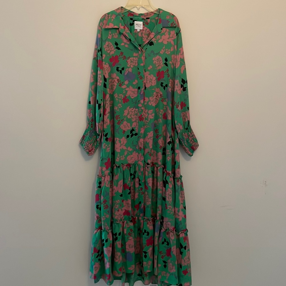 FLASH SALE !!! MISA Los Angeles maxi dress long sleeve floral